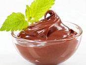 Chocolate dessert in a glass bowl